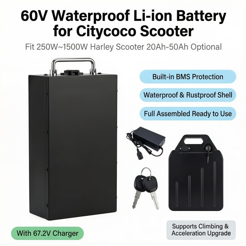 60V 50Ah Electric Scooter Battery - Bateria de Lítio 60V de Troca