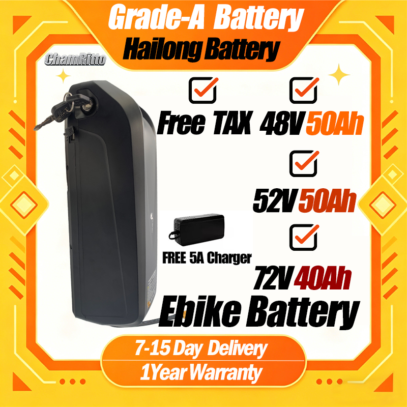 72V 50Ah 21700 Lithium Battery - Bateria para Ebike 48V 50AH 52V