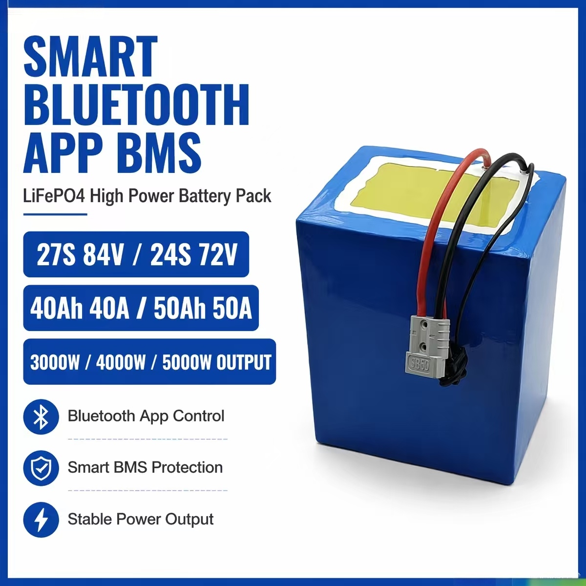 Bateria de lítio LiFePo4 27S 8 - 84V 50A Smart Bms Bluetooth avaliação e preço