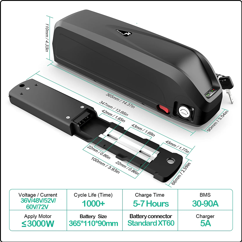 Bateria para Ebike 48V 50AH 52 - 72V 50Ah 21700 Lithium Battery avaliação e preço